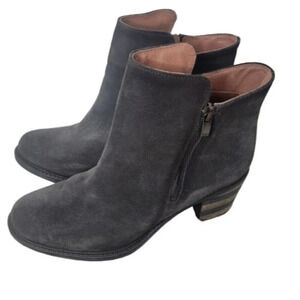 ERIC Michael Dark Gray Allegra Leather Chelsea Boot Women Sz 40=10